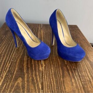 Aldo Blue High Heeled Suede Pumps size 39